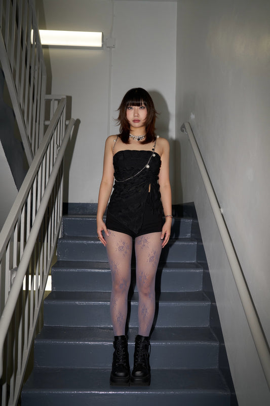 Bloom Lace Tights -- Ash Bloom