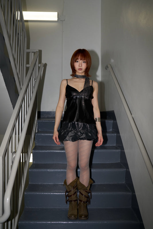 Diagonal Lace Tights -- Ash Lace